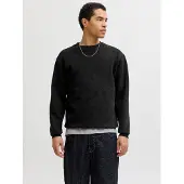Jack & Jones Sweatshirt "JJEBRADLEY mit Rippbündchen für Alltag und Freizeit", Materialmix, relaxed fit