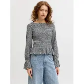 JJXX Jxzoe Gesmoktes Top