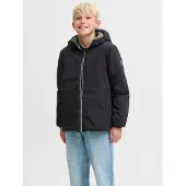 Jack & Jones 12279138_2161_1191980_140, Feldjacke, Uni, Erwachsener, Reißverschluss, Polyester, Schwarz