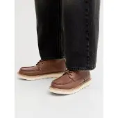 Jack & Jones 12257971_409_42, Stiefel, Braun, Cognac, Rundzeh, Schnürverschluss, Mikrofaser