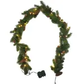 Creativ Green künstliche Pflanze Fichtengirlande mit Zapfen, 180 cm