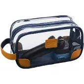 Famanu Toilettasche Transparent - Unisex Organizer mit Handgelenkband