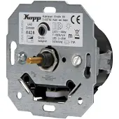Kopp LED Dimmer 8428 Sockel mit Druck-Wechselschalter für dimmbare 230V LEDs 3 - 35W Auch für Glüh,- 230V Halogenlampen u. NV-Halogenlampen mit konv. Trafos von min.7 - max.110W/VA
