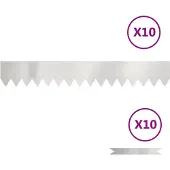 vidaXL Raseneinfassung 10 Stk. 100 x 0,05 x 15 cm Edelstahl Silber