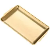 OEM Gelbgoldenes Rechteckiges Metalltischchen 22x14 cm für Küche, Party und Outdoor