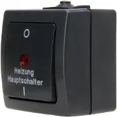 KOPP HEINRICH Kopp Feuchtraum Heizungshauptschalter Nautic, anthrazit, 565315003