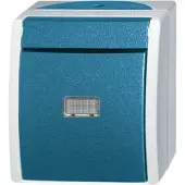 Busch-Jaeger 1484-0-0371, Tasten, Blau, Grau, IP44, CE, 74 mm, 55 mm