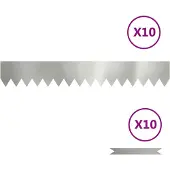 vidaXL Raseneinfassung 10 Stk. 100 x 0,05 x 15 cm Verzinkter Stahl
