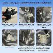 OEM Aufblasbares Autoluftbett für Kofferraum, 2 Personen, schwarz