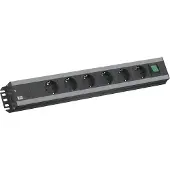 Bachmann HANDWERKERLEISTE 6x Schutzkontakt, 1x Schalter