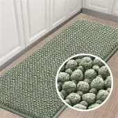 OEM Chenille-Badmat 50x150 cm, Absorberend, Wasbar, Cyan