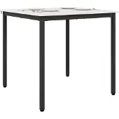 vidaXL Esstisch Weiß 80 x 80 x 75 cm Massives Kiefernholz
