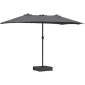 Syfax Garten-Sonnenschirm Anthrazit 385 x 209 x 244 cm Polyester