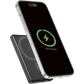 Gembird Powerbank z ładowaniem beprzewodowym15W z wyświetlaczem LCD 5000mAh czarny