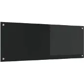 vidaXL Küchenrückwand Schwarz 110 x 40 cm Gehärtetes Glas