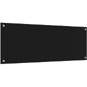 vidaXL Küchenrückwand Schwarz 110 x 40 cm Gehärtetes Glas