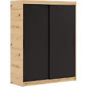 MargaretHadas24 Kleiderschrank Iga 120 cm inklusive 2 Schiebetüren Schwebetürenschrank (braun, schwarz)