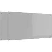 vidaXL Küchenrückwand 2 stk. Hellgrau 120 x 60 cm Gehärtetes Glas