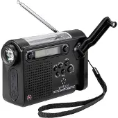 Renkforce RF-CR-200 Kofferradio UKW, MW, KW Notfallradio wiederaufladbar, Solarpanel, Handkurbel, Weckfunktion, Taschen