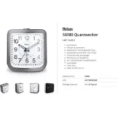 Mebus 56988 Quarz Wecker Grau