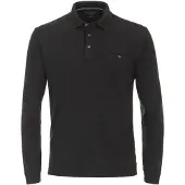 Casamoda Poloshirt Long Sleeves Anthrazit - 4XL