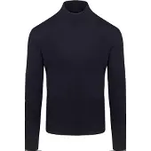 Suitable Merino Rollkragenpullover Dunkelblau
