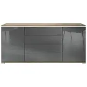 Vladon SIDEBOARD Faro Grau Hochglanz