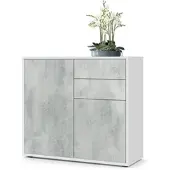 Vladon KOMMODE Ben Front in Beton Oxid Optik