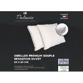 Vente-unique Kopfkissen Auxence Weiß 65 cm