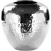 Fink LOSONE Vase silber gehämmert M - Höhe 20 cm, Durchmesser 20 cm