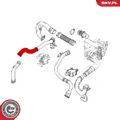 ESEN SKV 24SKV923 Turbo Ladeluftschlauch für RENAULT Clio IV Schrägheck (BH) Captur (J5, H5) Sandero / Stepway II (B8) für DACIA Dokker Kombi (KE)