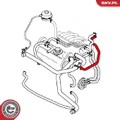 ESEN SKV Kühlerschlauch Wasserschlauch für LAND ROVER Freelander SUV (L314) 43SKV728