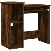vidaXL Schreibtisch mit Regal Räuchereiche 84x40x78 cm Holzwerkstoff