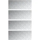 vidaXL Treppe Tritt Rechtwinklig 4 pcs Silber 100 x 40 cm Aluminium