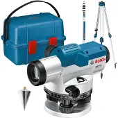 Bosch Optisches Nivelliergerät GOL 26 G, mit Baustativ BT160, Messstab GR 500