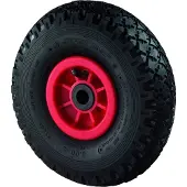 BS Rollen BS Luftrad D15, Rad-Ø 260 mm, Radbreite 85 mm, Tragkr. 120 kg, Rollenlager, Lauffl. Gummi schwarz, Stollenprofil, Nabenlänge 75 mm, Achsloch-Ø 20 mm