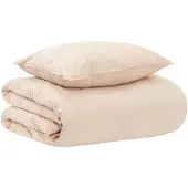 vidaXL Bettwäsche-Set Beige 155 x 200 cm Baumwolle, Kapok, Polyester