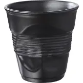 Revol Espressotasse Porzellan Esspressobecher Becher Schwarz Froisses 80 ml