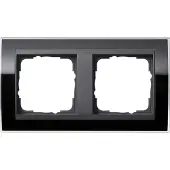 Gira Abdeckrahmen 2fach klar schwarz 0212738