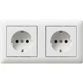 Gira 479303 SCHUKO 2f verdr.+ Rahmen St