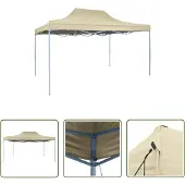 The Living Store Faltzelt Pop-Up 3x4,5 m Cremeweiß