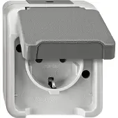 Merten MEG2300-8029 - CEE 7/3 - CEE 7/4 - Grau - Thermoplast - IP44 - 250 V