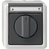 Gira 015430 SchalterTaster Jalousie 1p WG Aufputz grau