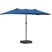 Syfax Garten-Sonnenschirm 385 x 209 x 244 cm Polyester Azurblau