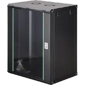 Digitus DN1916UECN, Wandmontiertes Regal, 16U, 60 kg, Sperrschloss, Ablageschienen, Verbessertes Kabelmanagement