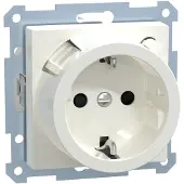 Merten 233819 FI-SCHUKO-Sicherheitssteckdosen-Einsatz mit BRS, polarweiß glänzend, System M