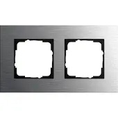 Gira 2fach Abdeckrahmen Esprit Edelstahl 0212219