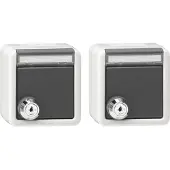 Gira Set 2x SCHUKO KD Schloss gleich + BSF WG AP 456030 (456030)