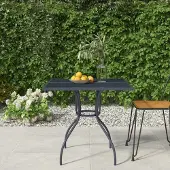 Prolenta Maison Exclusive - Gartentisch Anthrazit 80x80x72,5 cm Stahlgeflecht