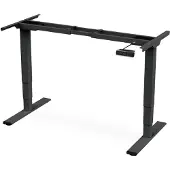 Digitus Elektrisch höhenverstellbares Tischgestell, Dual-Motor, 3-Stufen, Schwarz, 100 kg, Elektro, 35 mm/sek, Gerade, 2 Bein(e), Schwarz